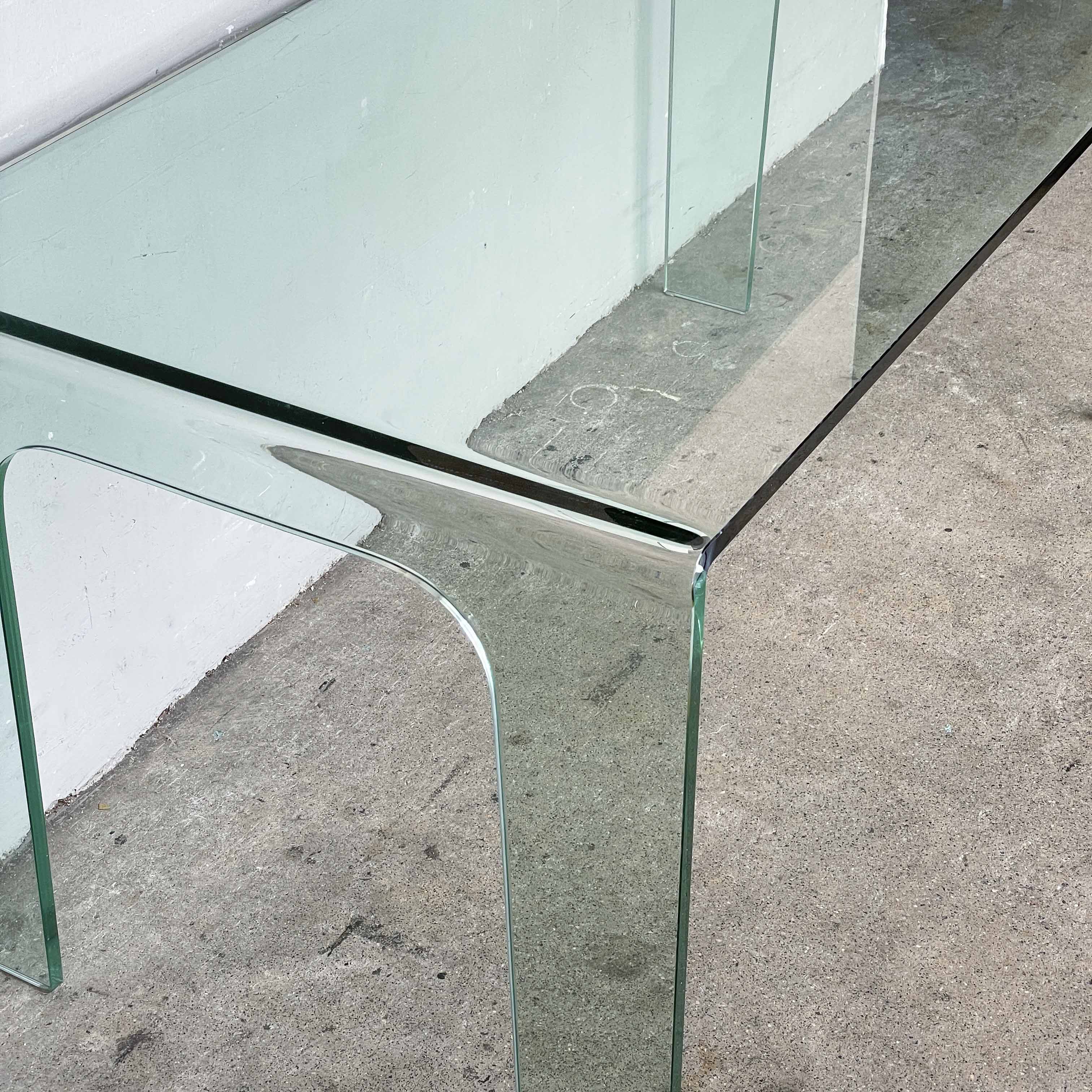 Minimalist Curved Glass Table