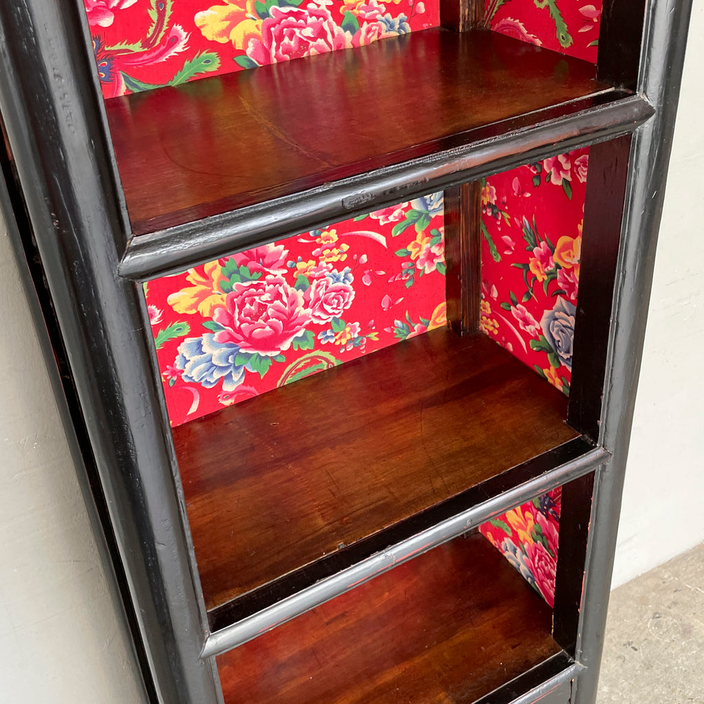 Black Elm Shelf with Fabric Backing (1-Column)