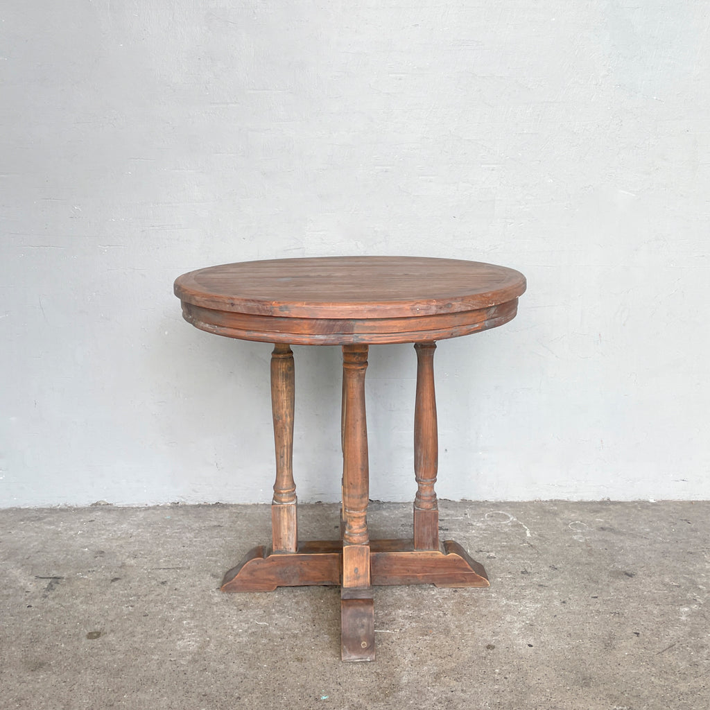 Round "Villa" Side Table - Cross Base