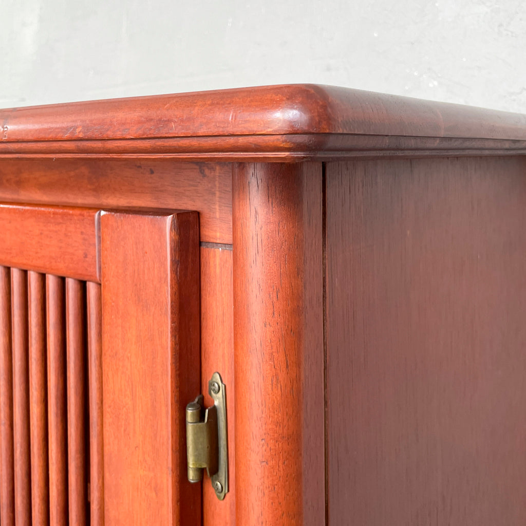 Rubberwood Console with Slatted Doors