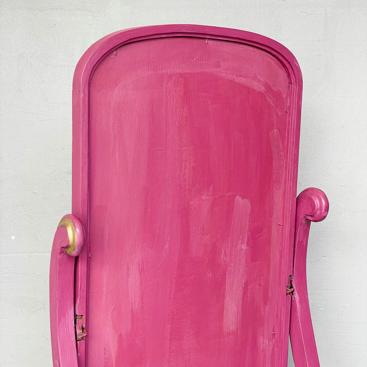 Hand-Painted Pink Standing Mirror