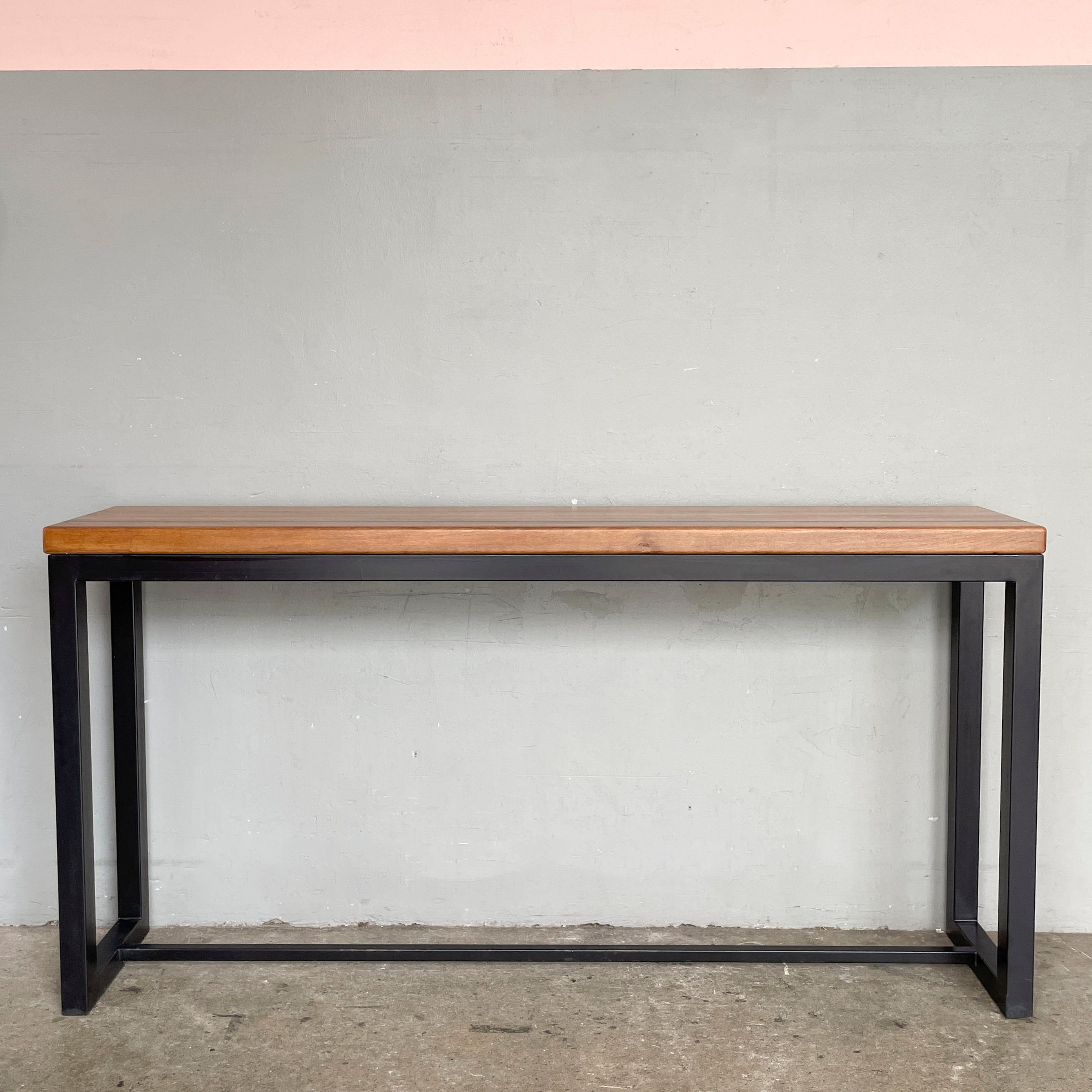 Slim Wood & Metal Console Table
