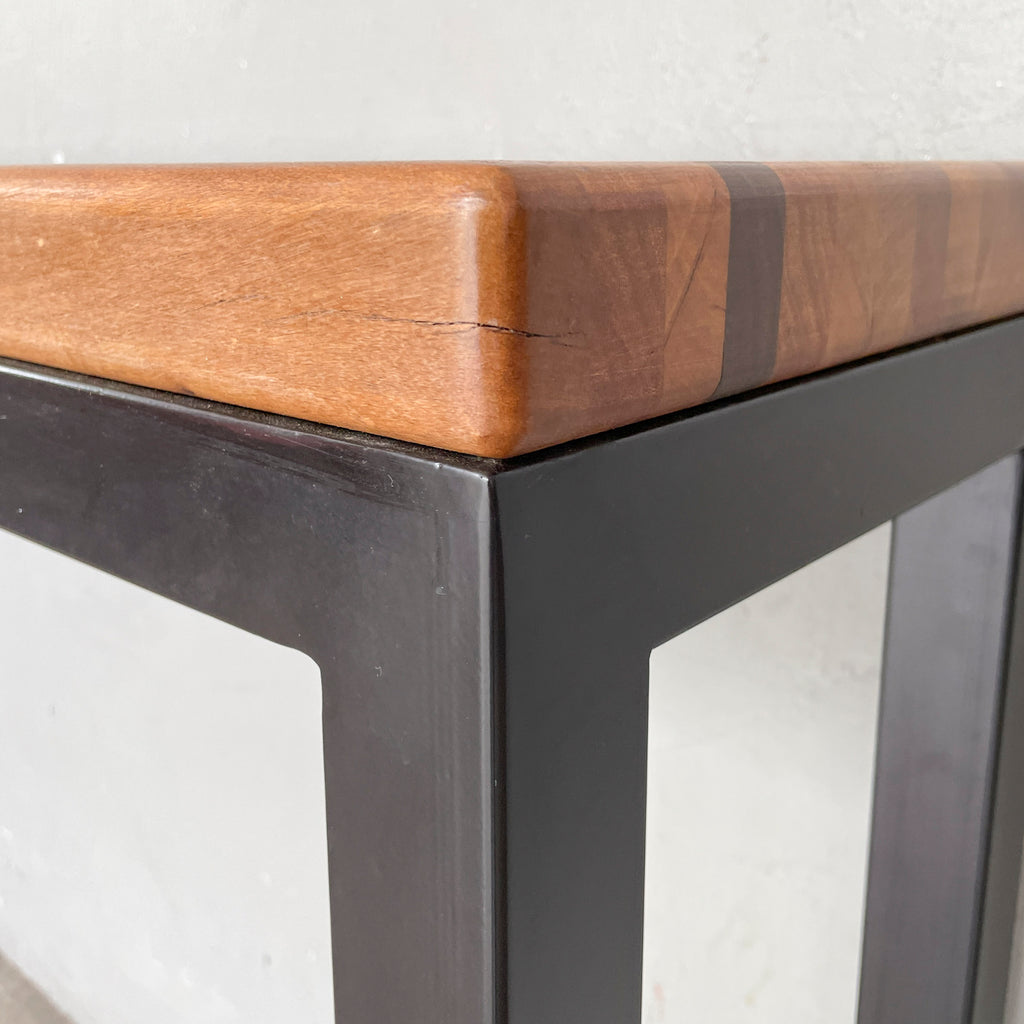 Slim Wood & Metal Console Table