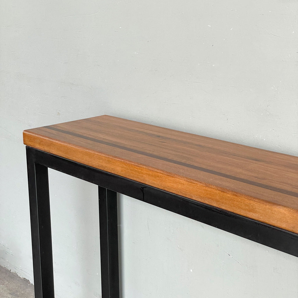 Slim Wood & Metal Console Table