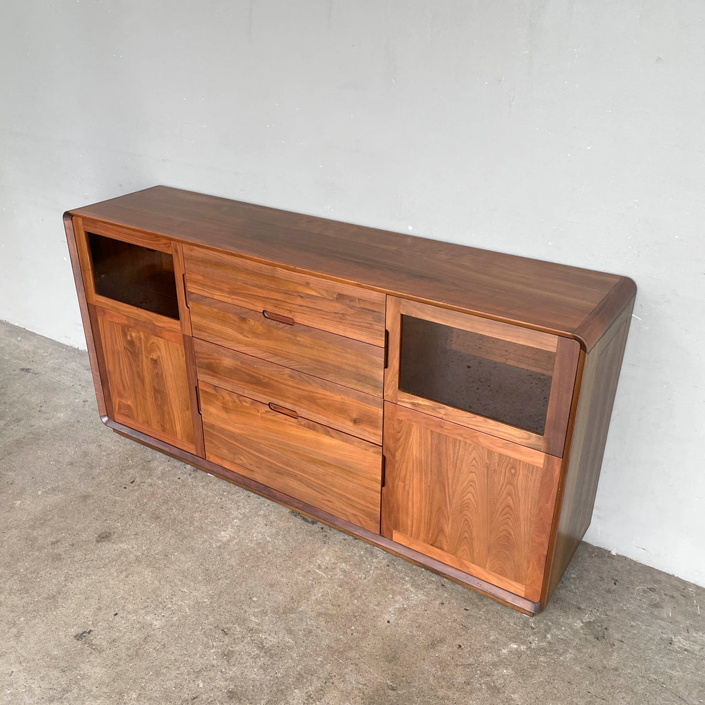 Rounded Edge Walnut Sideboard