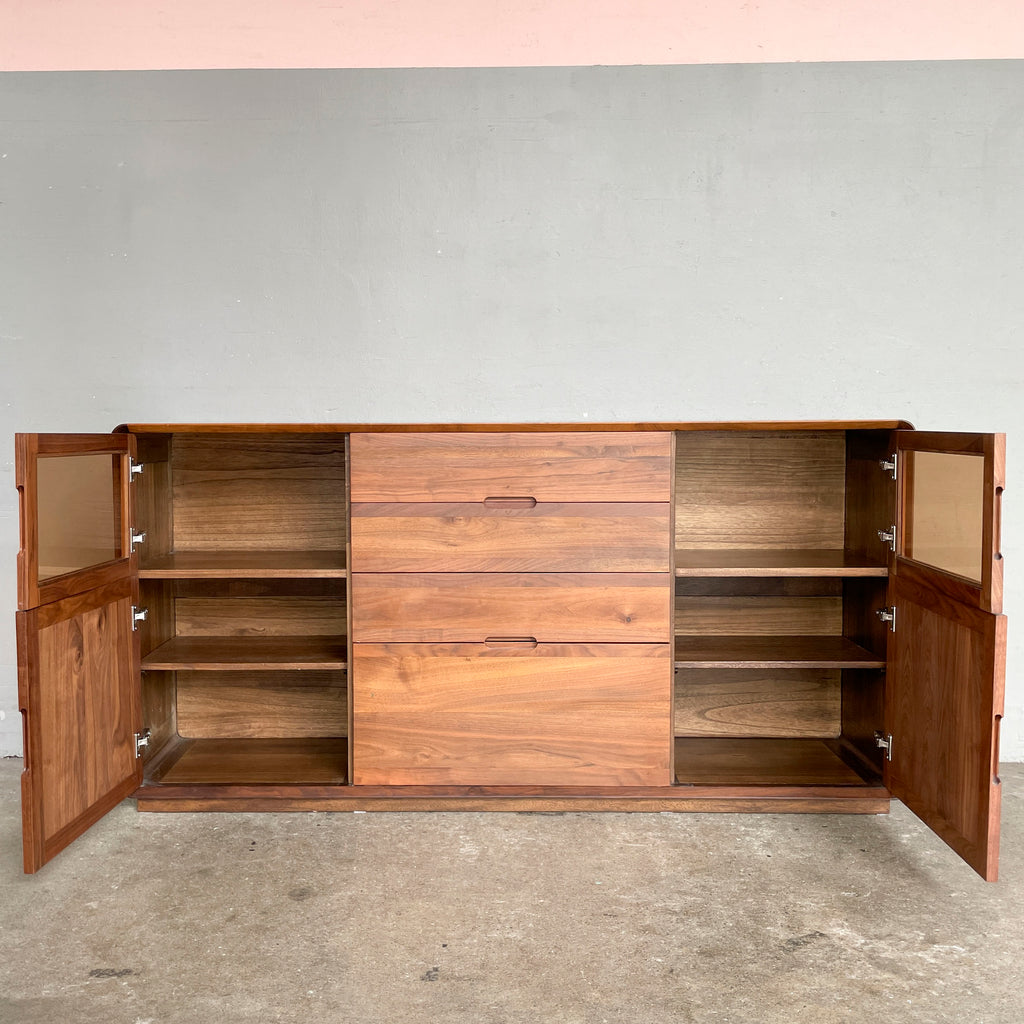 Rounded Edge Walnut Sideboard