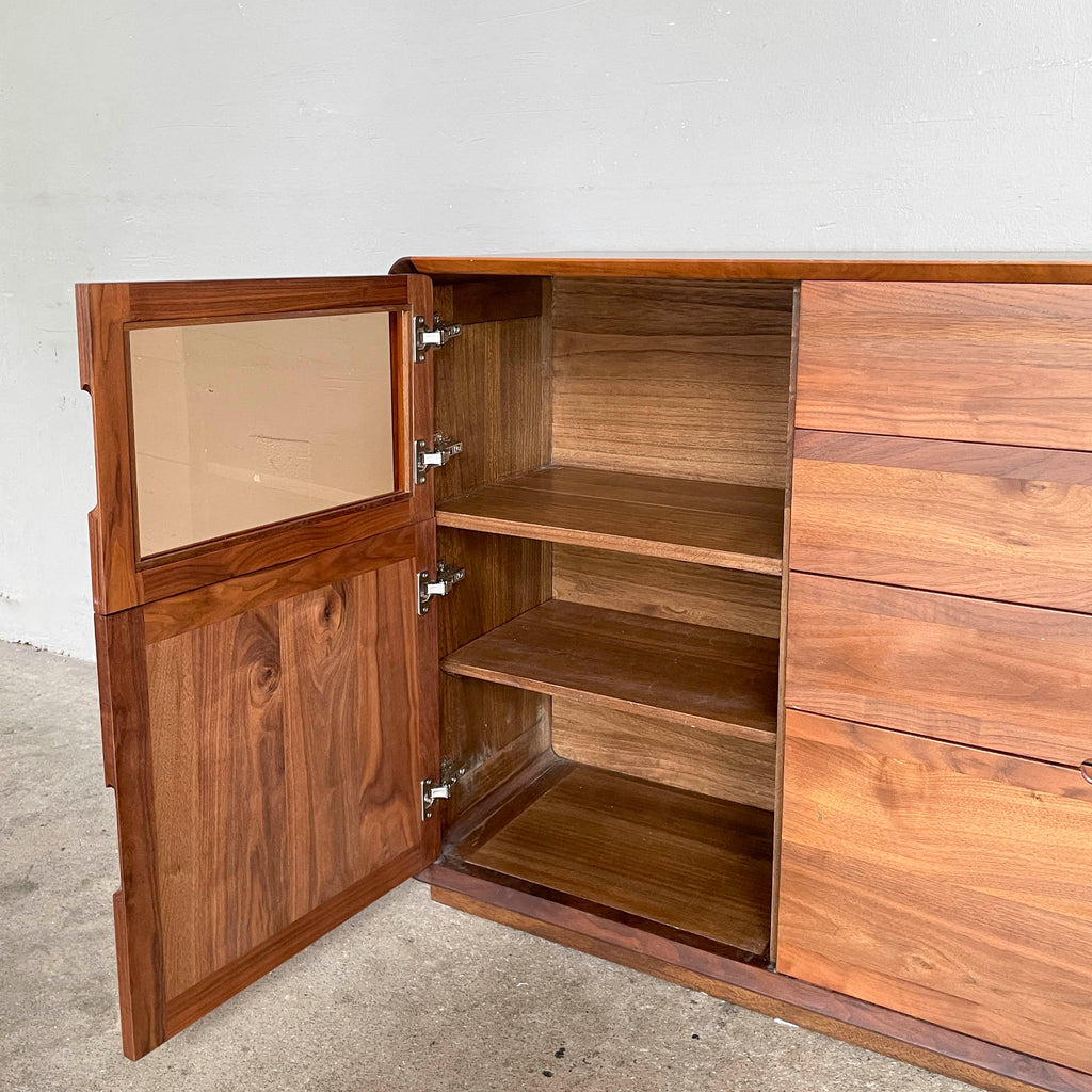 Rounded Edge Walnut Sideboard