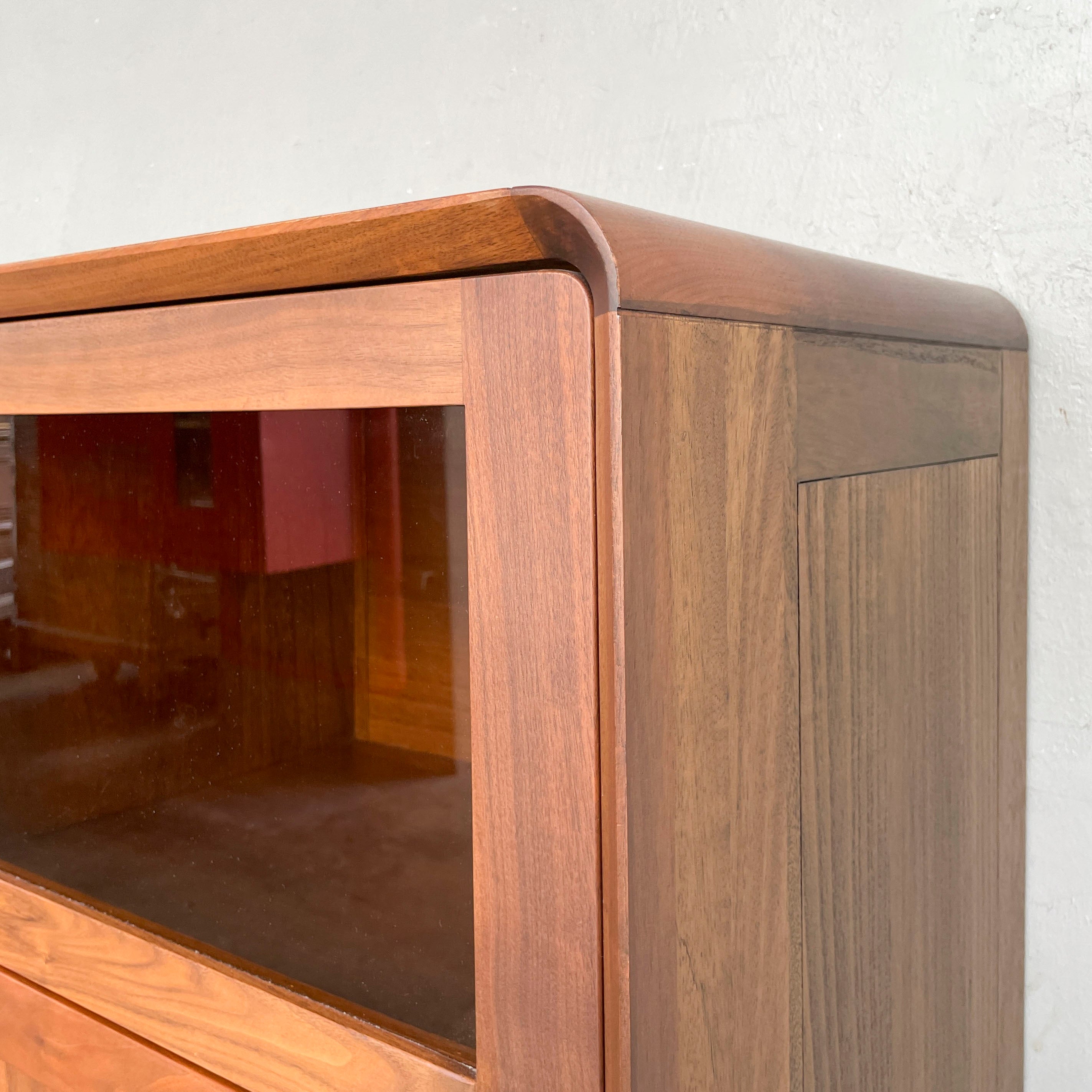 Rounded Edge Walnut Sideboard