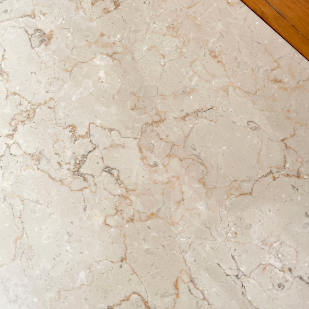 Travertine Top Teak Hall Stand