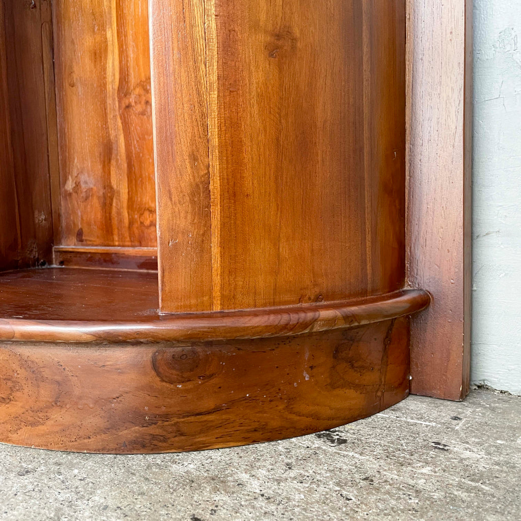 Travertine Top Teak Hall Stand