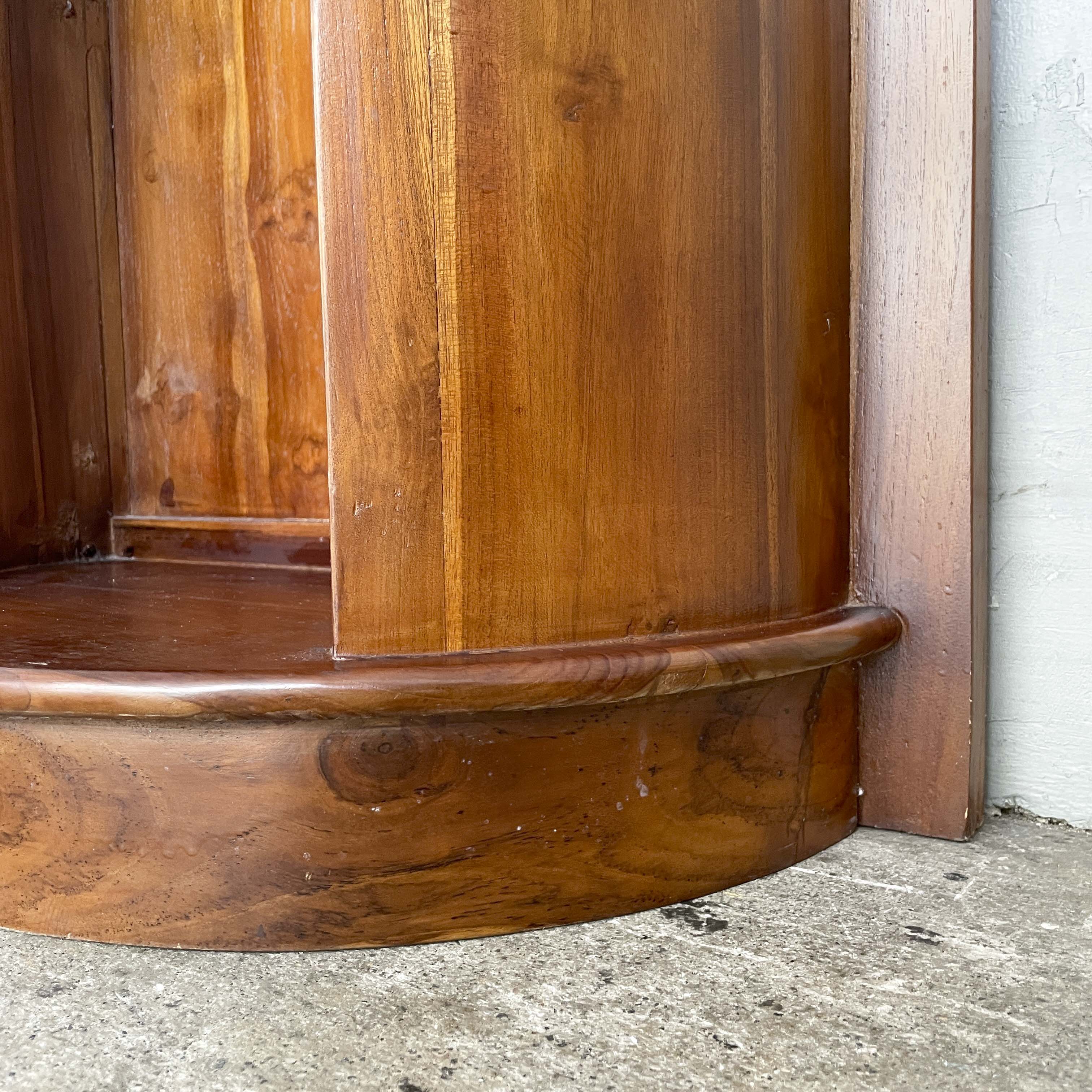 Travertine Top Teak Hall Stand