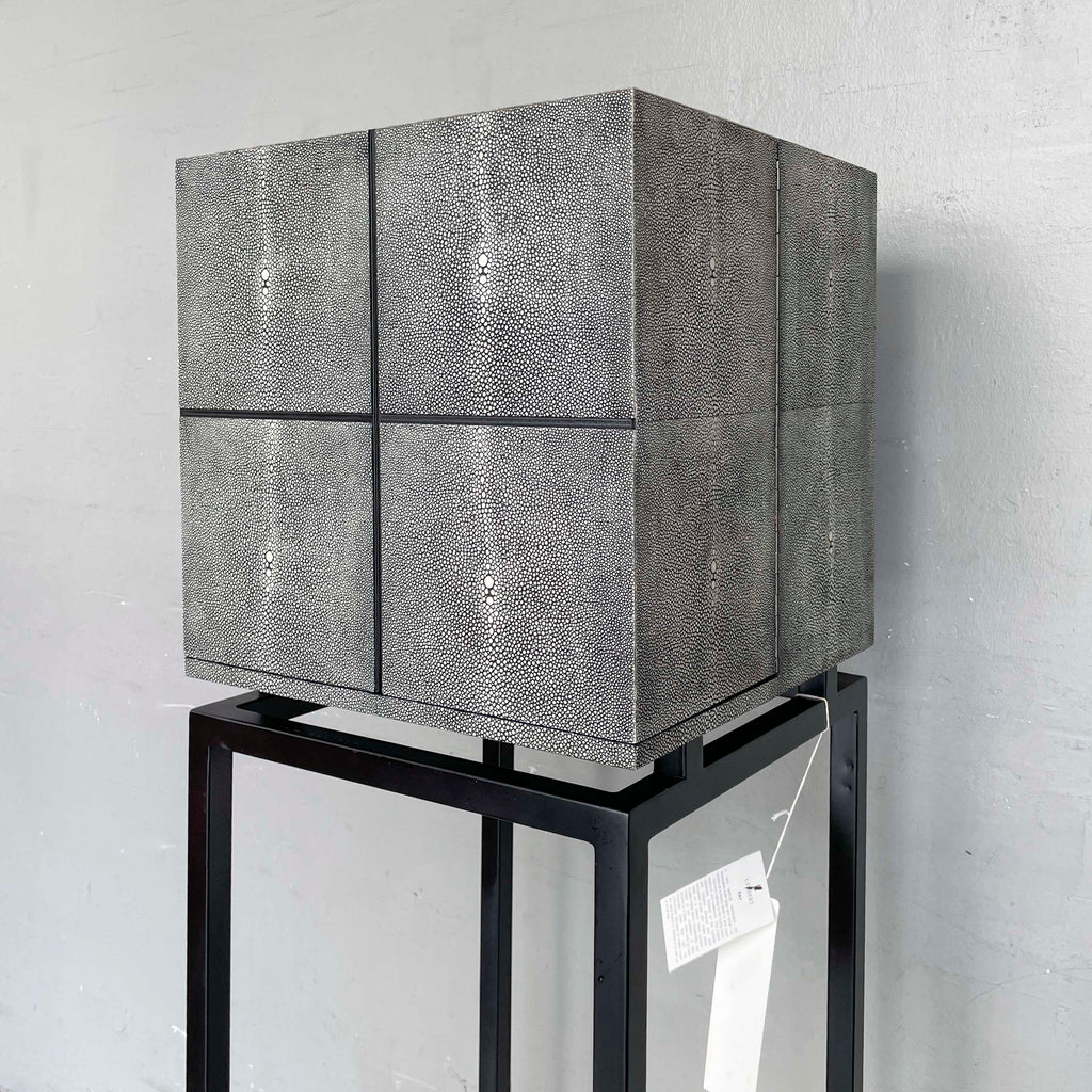 Lambert Faux Shagreen Jewellery Box on Stand