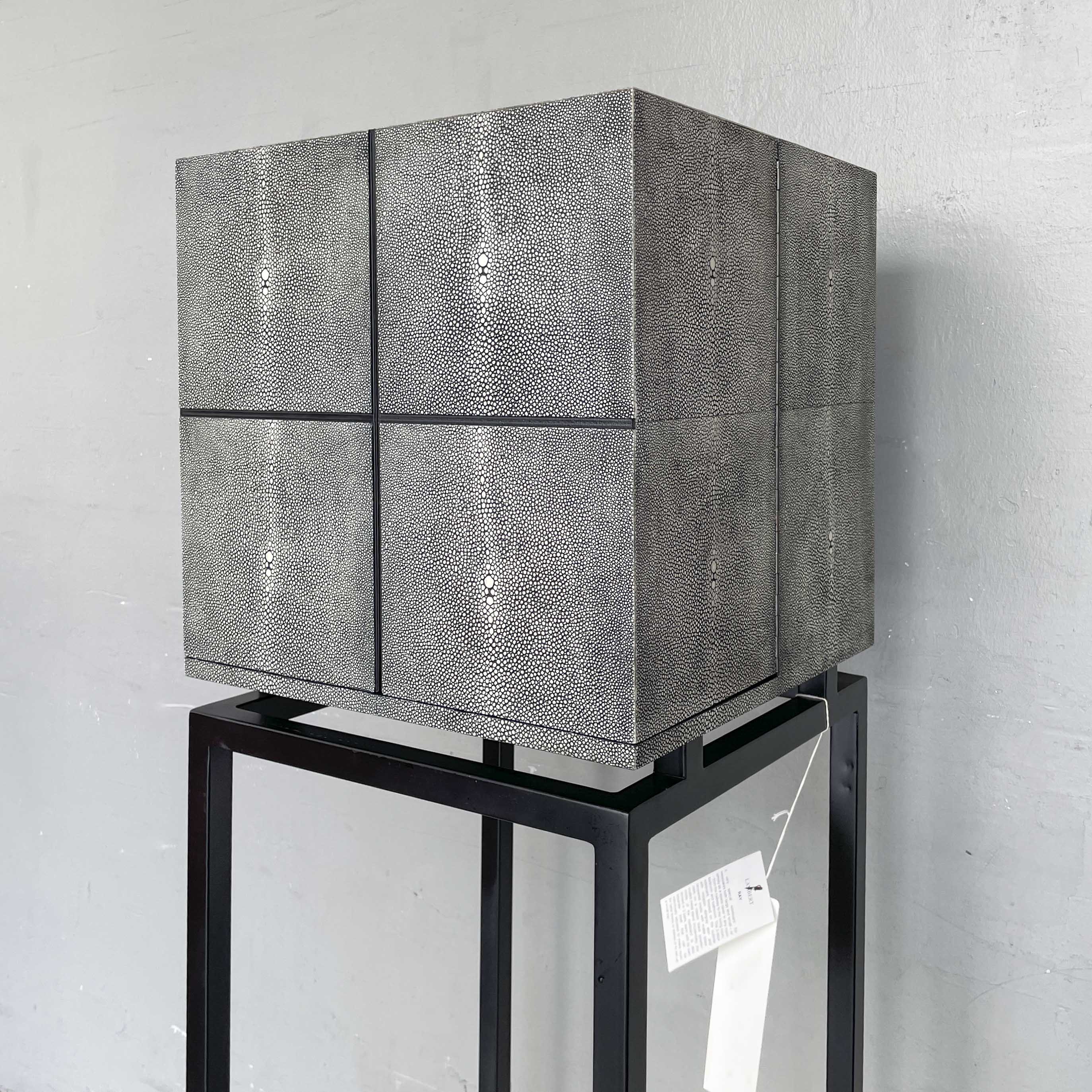 Lambert Faux Shagreen Jewellery Box on Stand