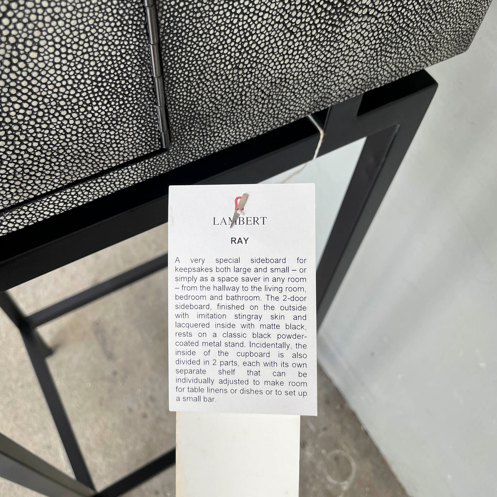 Lambert Faux Shagreen Jewellery Box on Stand