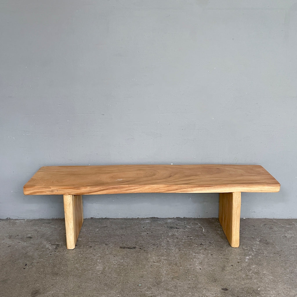 Natural Wood Slab Bench
