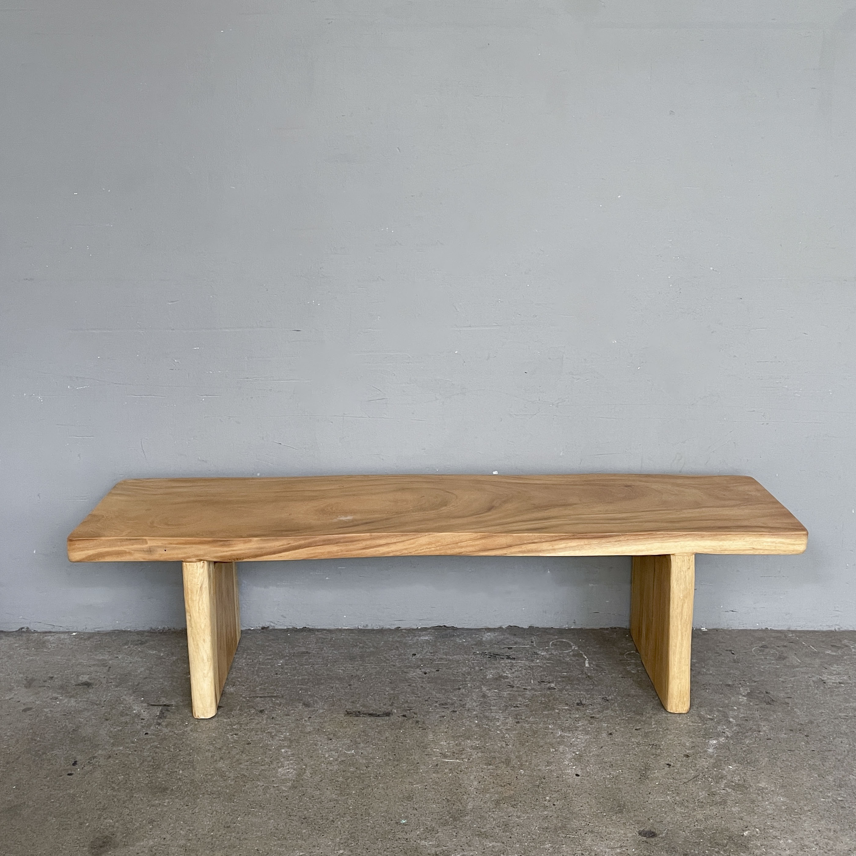 Natural Wood Slab Bench