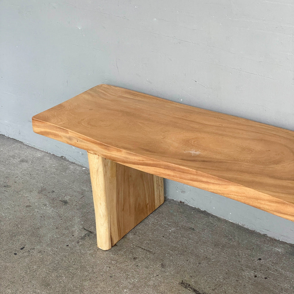 Natural Wood Slab Bench