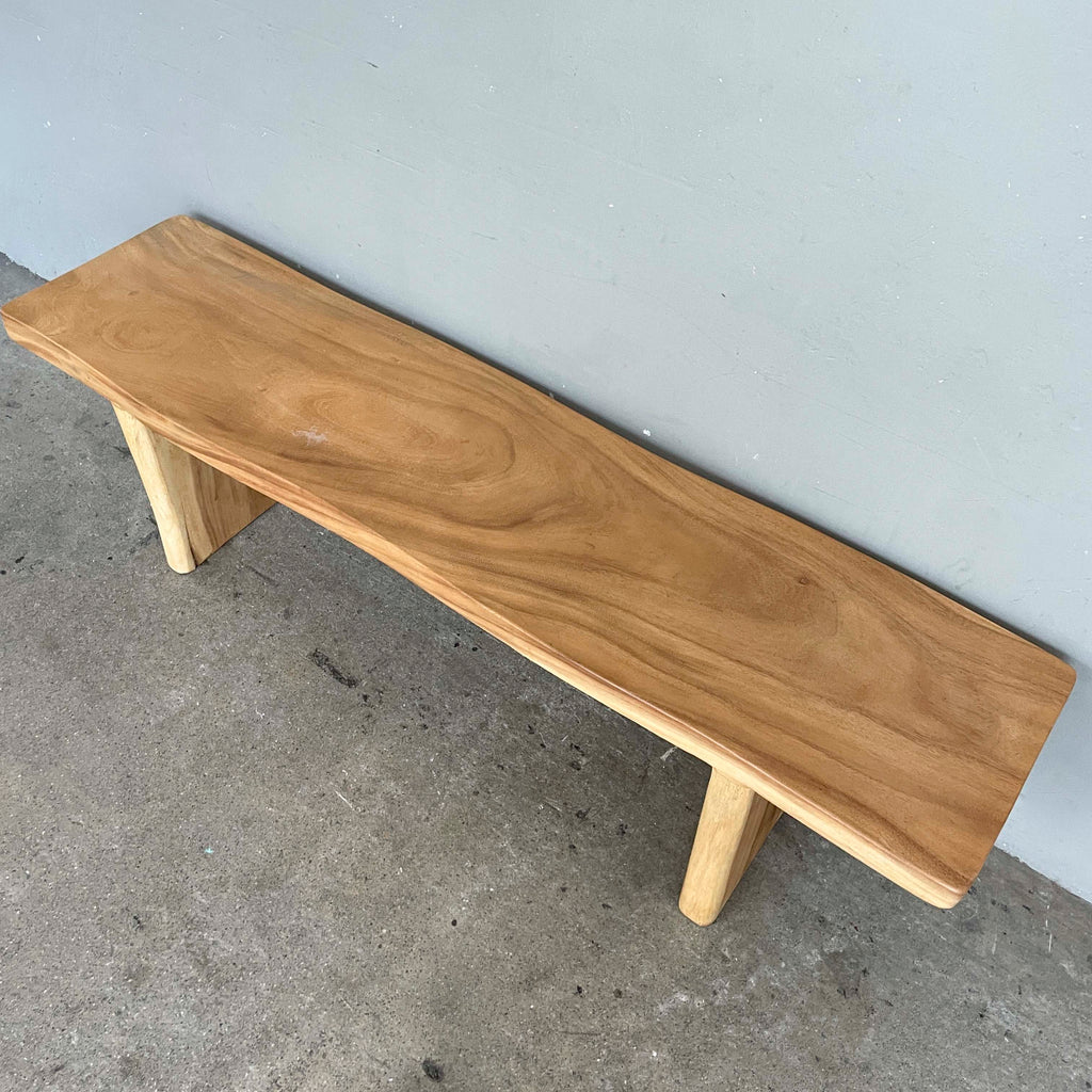 Natural Wood Slab Bench
