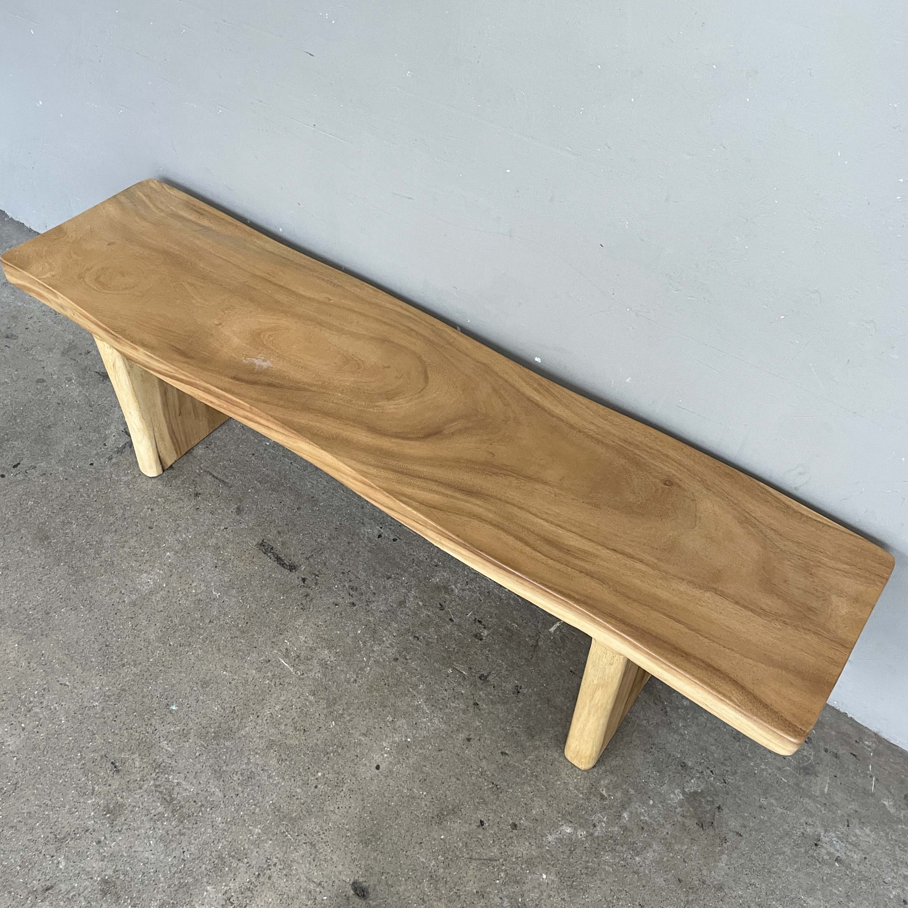Natural Wood Slab Bench