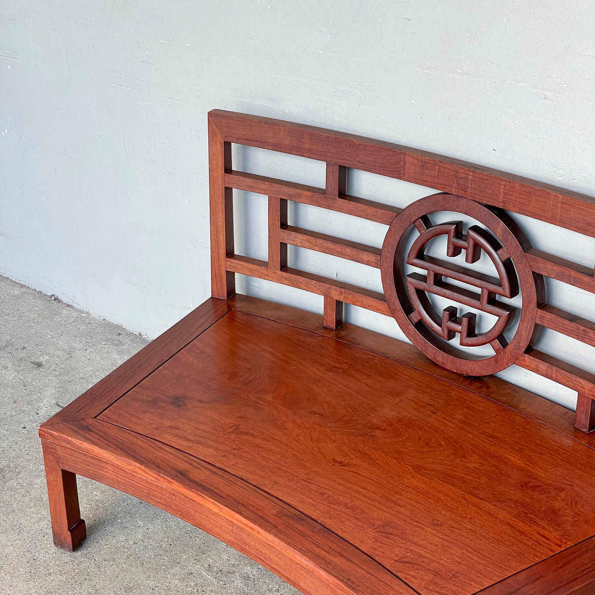 Vintage Rosewood Curved Sofa Bench