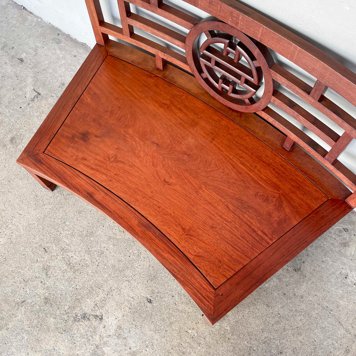 Vintage Rosewood Curved Sofa Bench