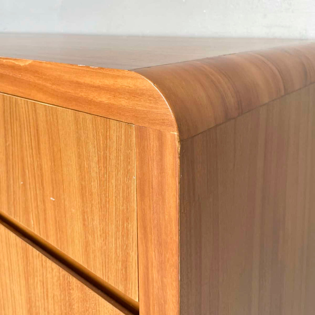 4-Door Curved Corner Wooden Sideboard