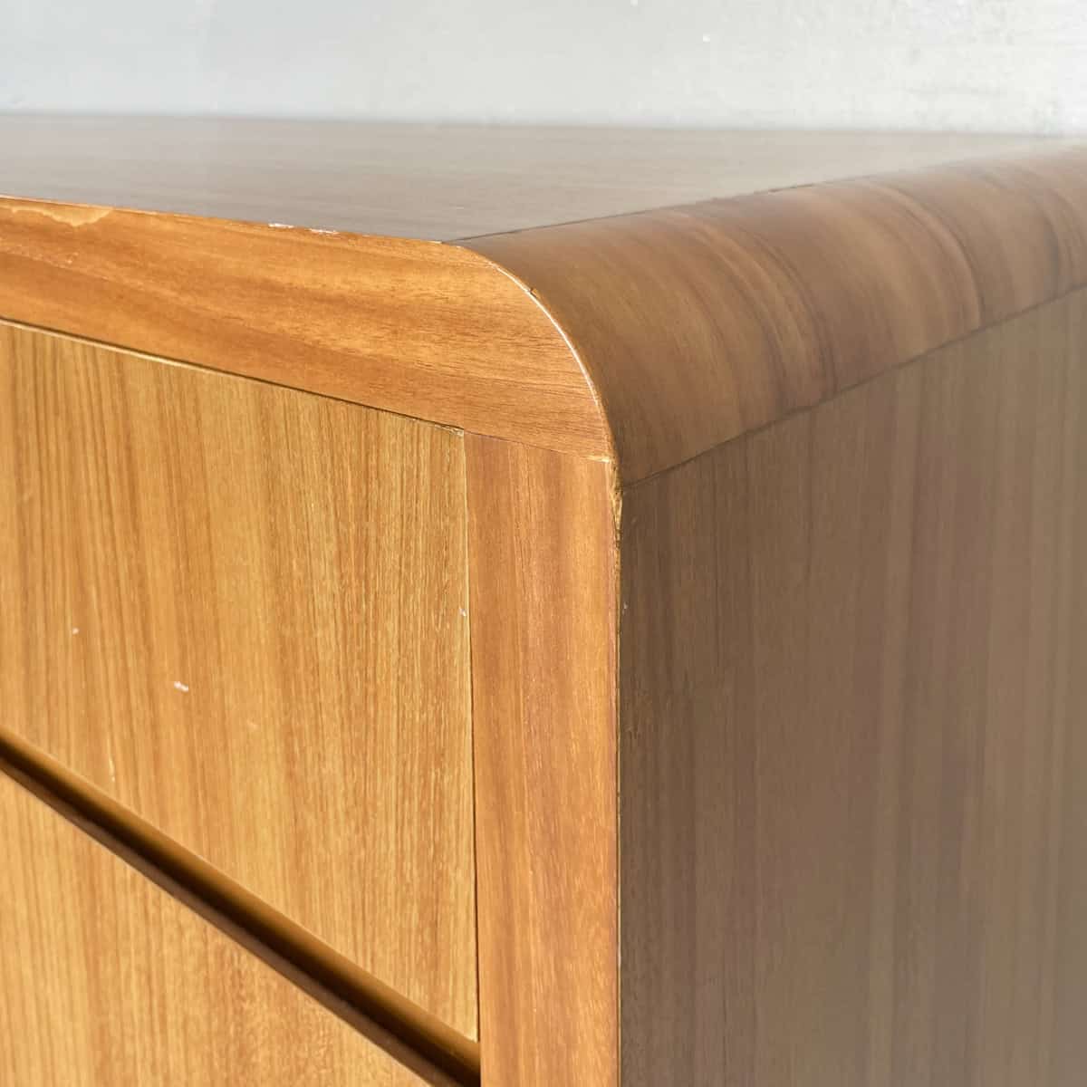 4-Door Curved Corner Wooden Sideboard