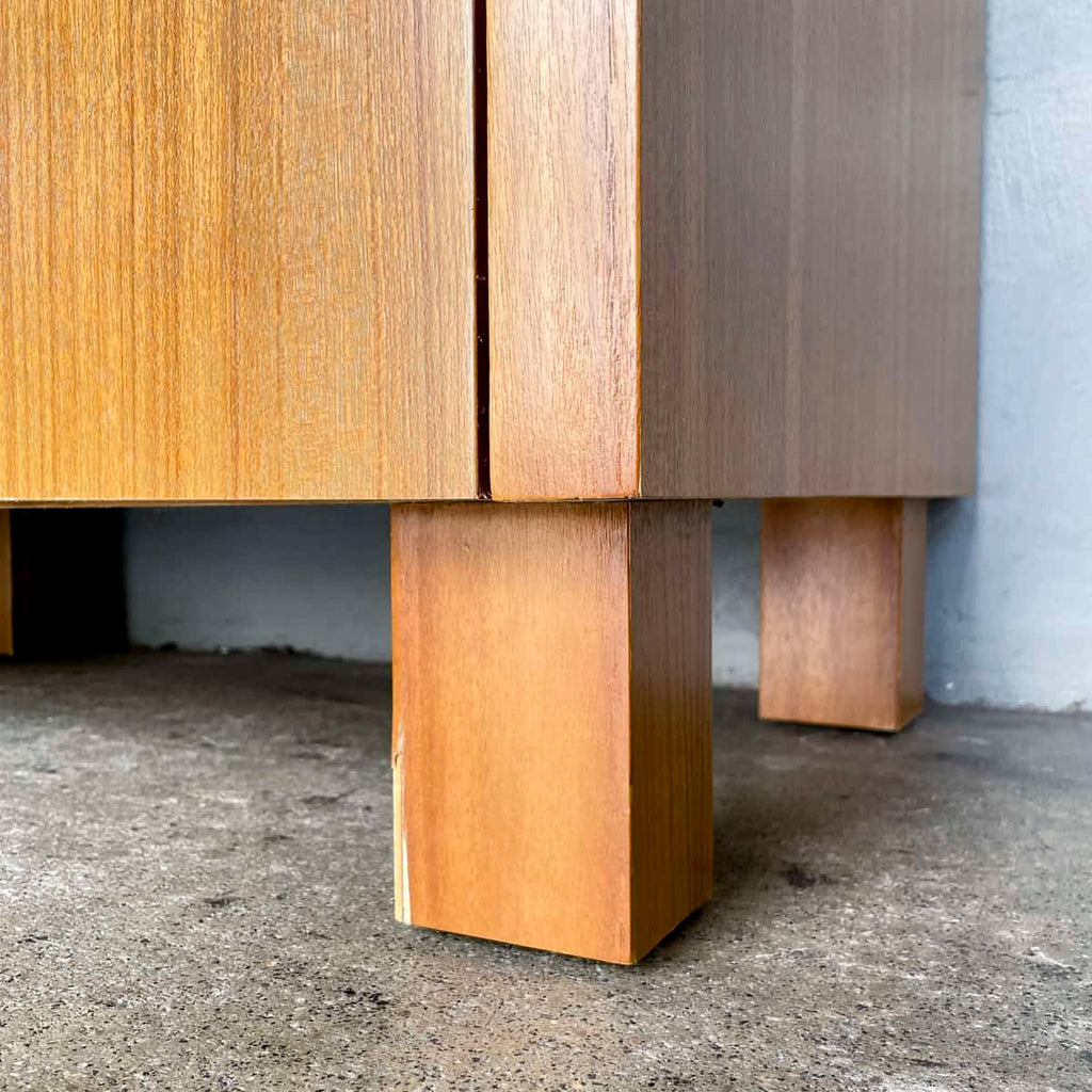 4-Door Curved Corner Wooden Sideboard