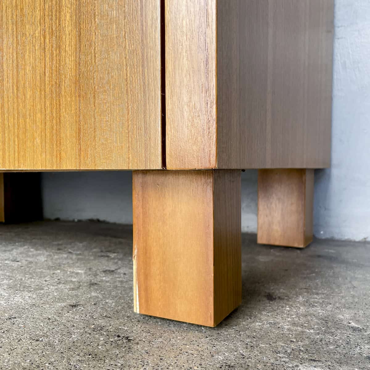 4-Door Curved Corner Wooden Sideboard