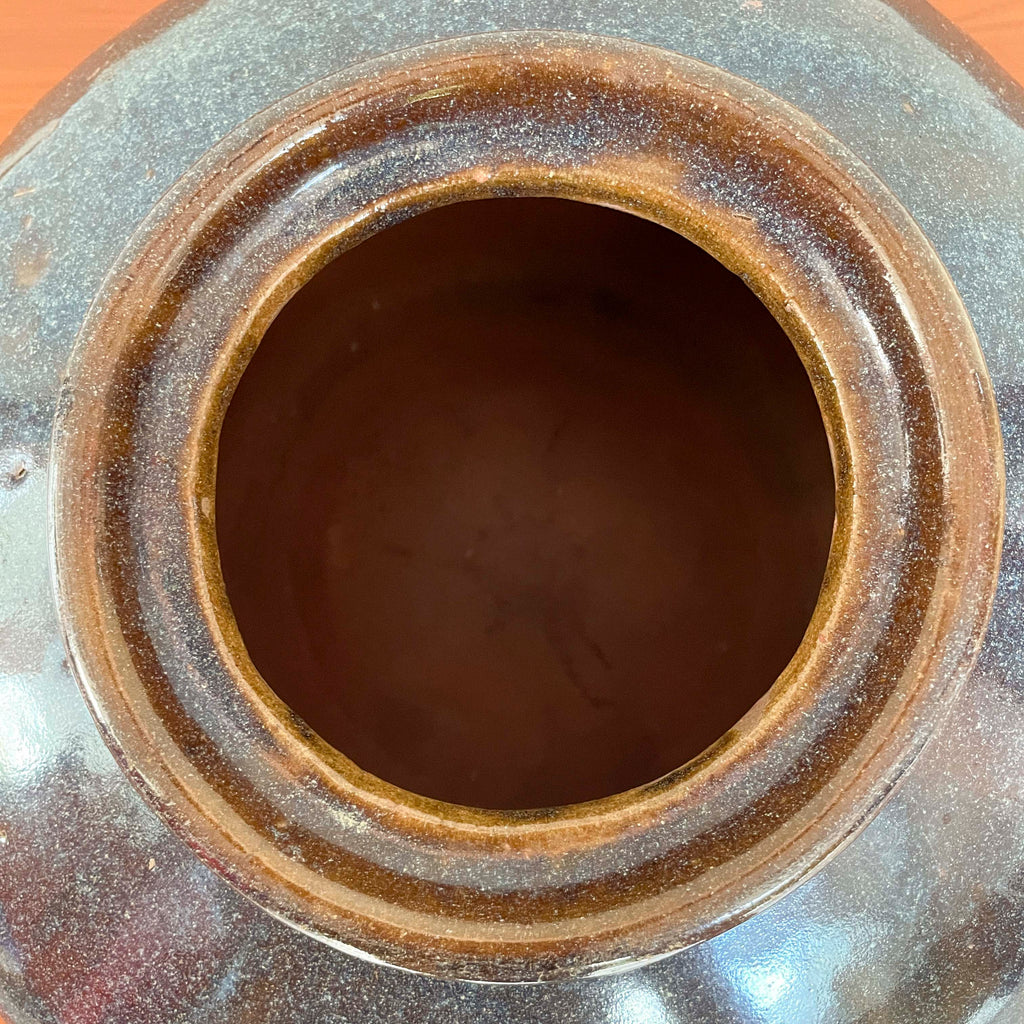 Rustic Brown Glazed Ceramic Vessel
