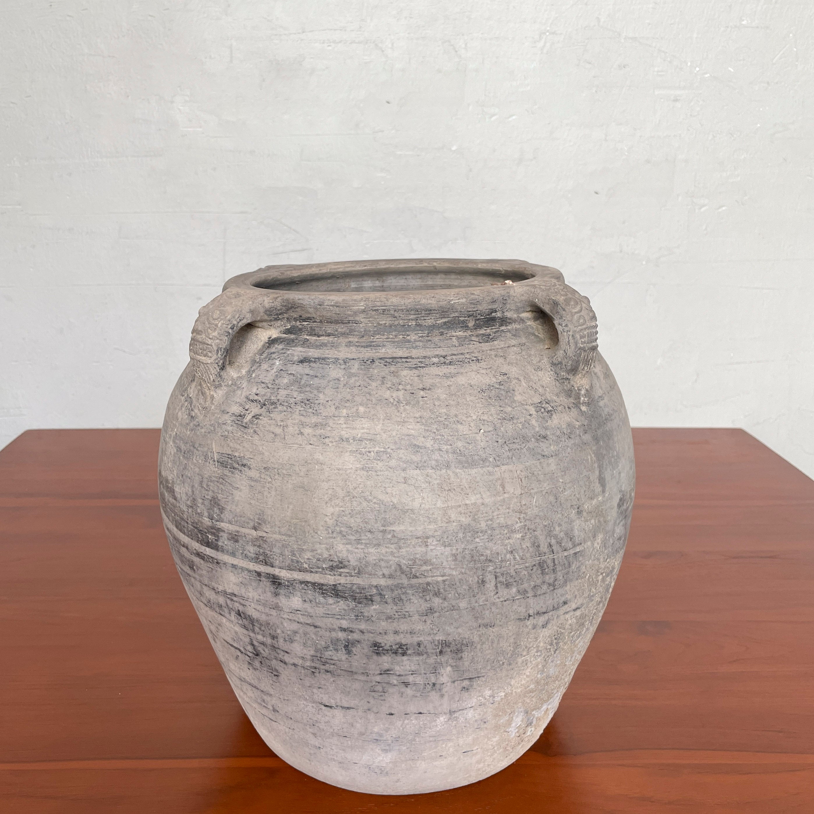 Weathered Grey Ceramic Pot