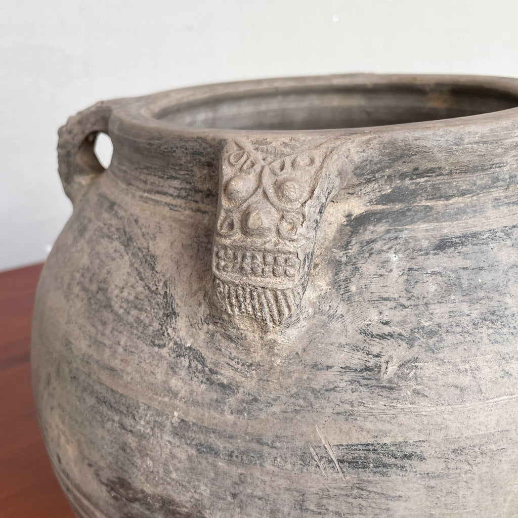 Weathered Grey Ceramic Pot
