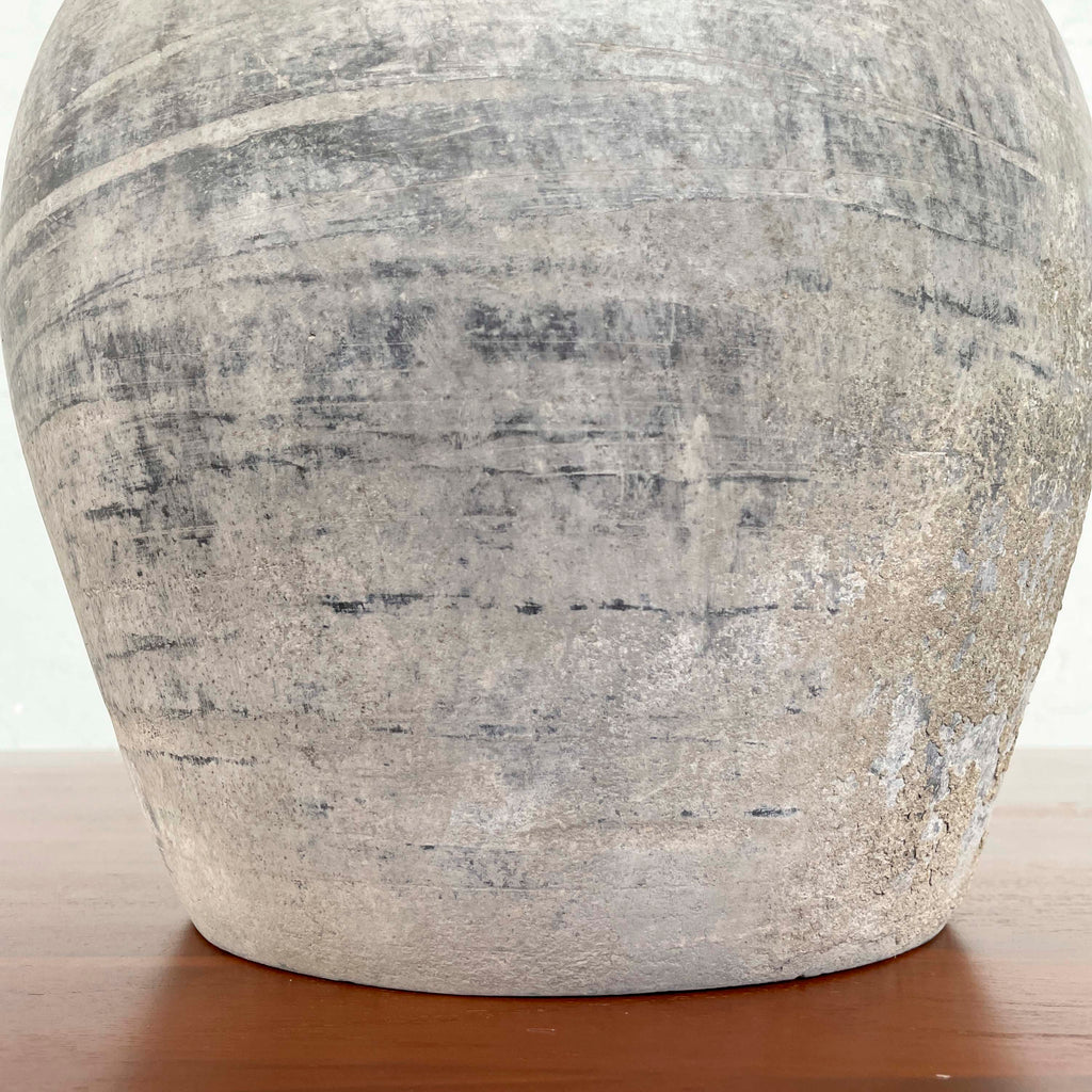 Weathered Grey Ceramic Pot