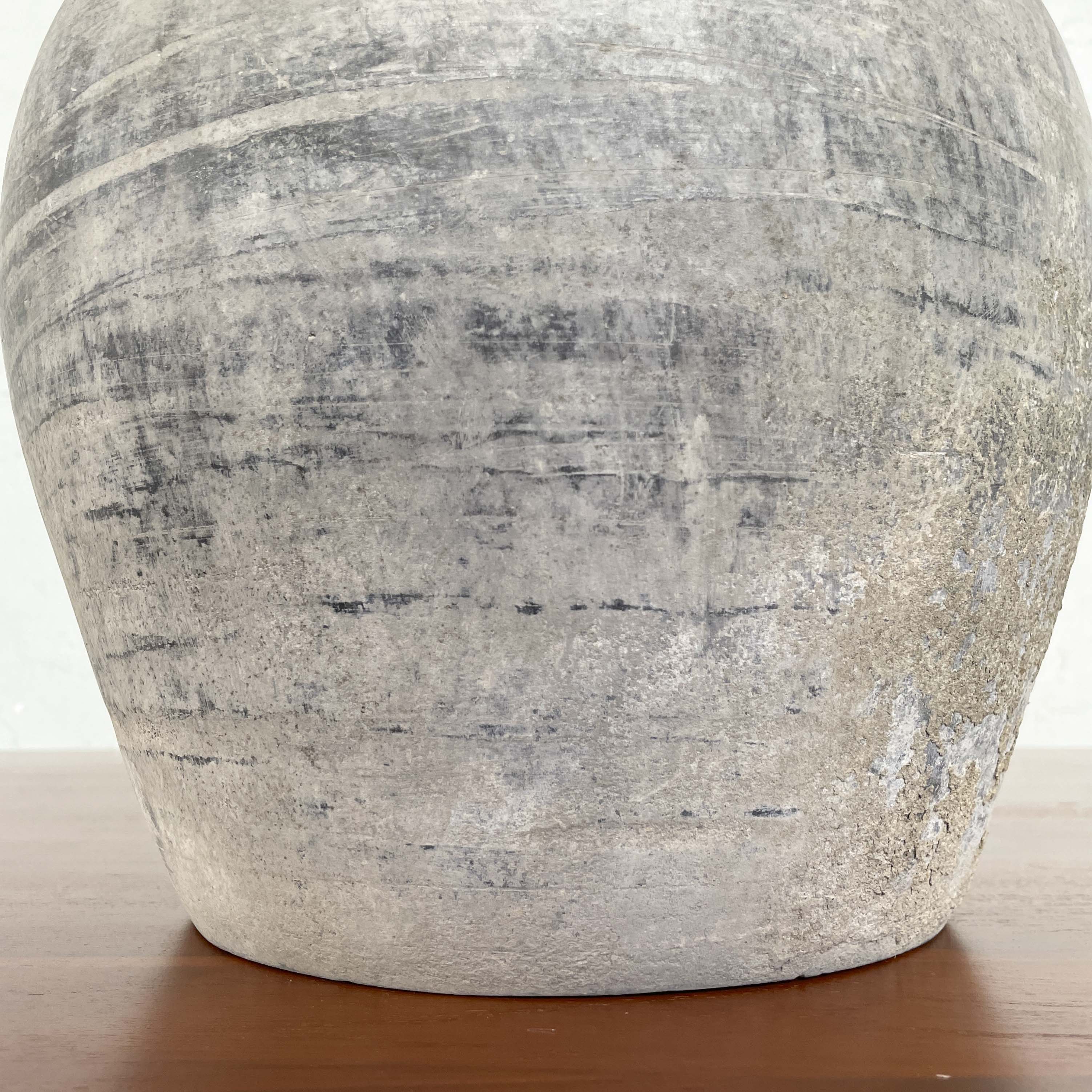 Weathered Grey Ceramic Pot