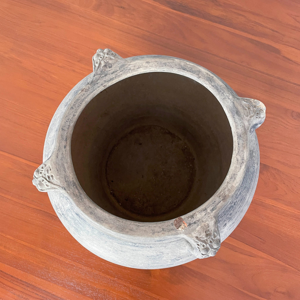 Weathered Grey Ceramic Pot