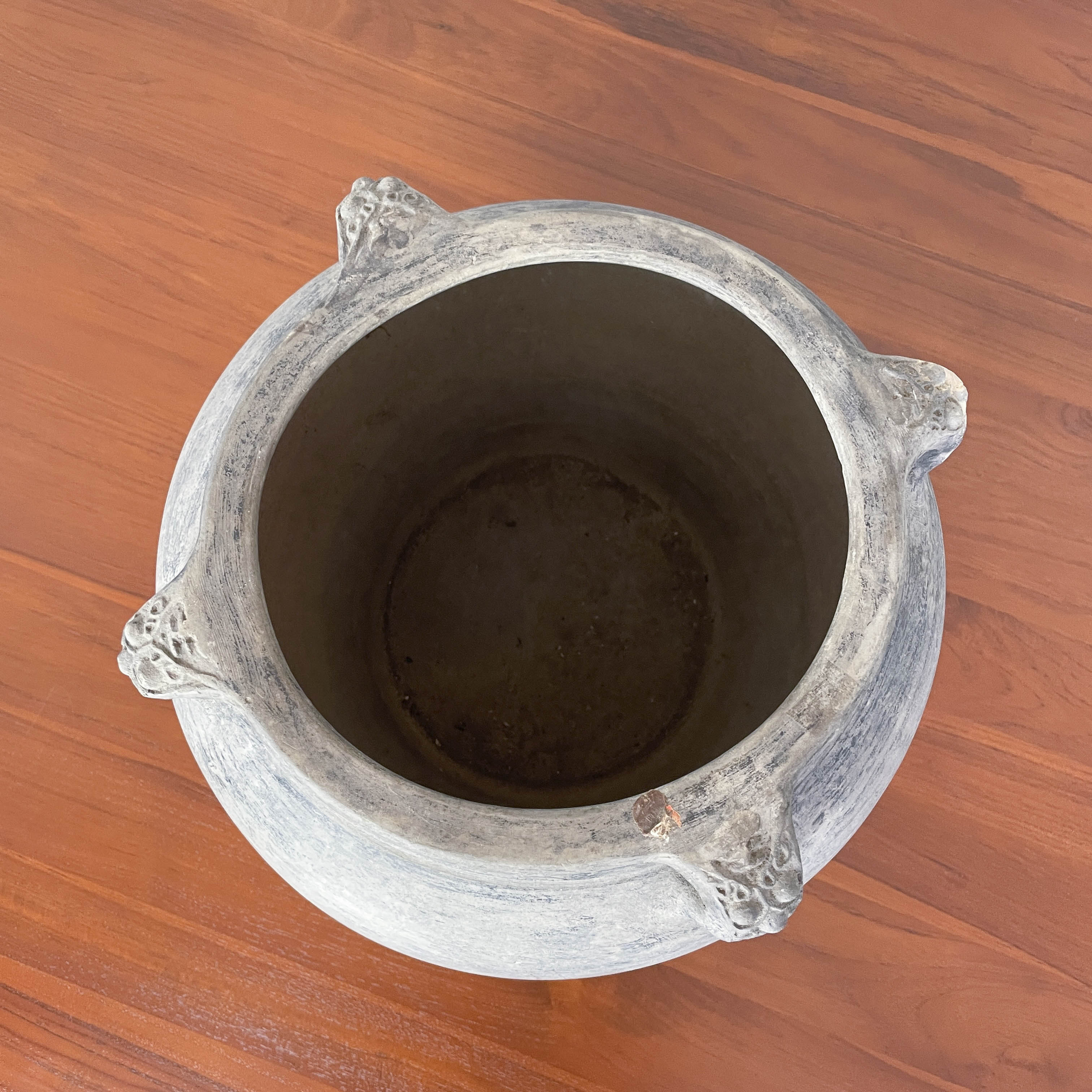 Weathered Grey Ceramic Pot