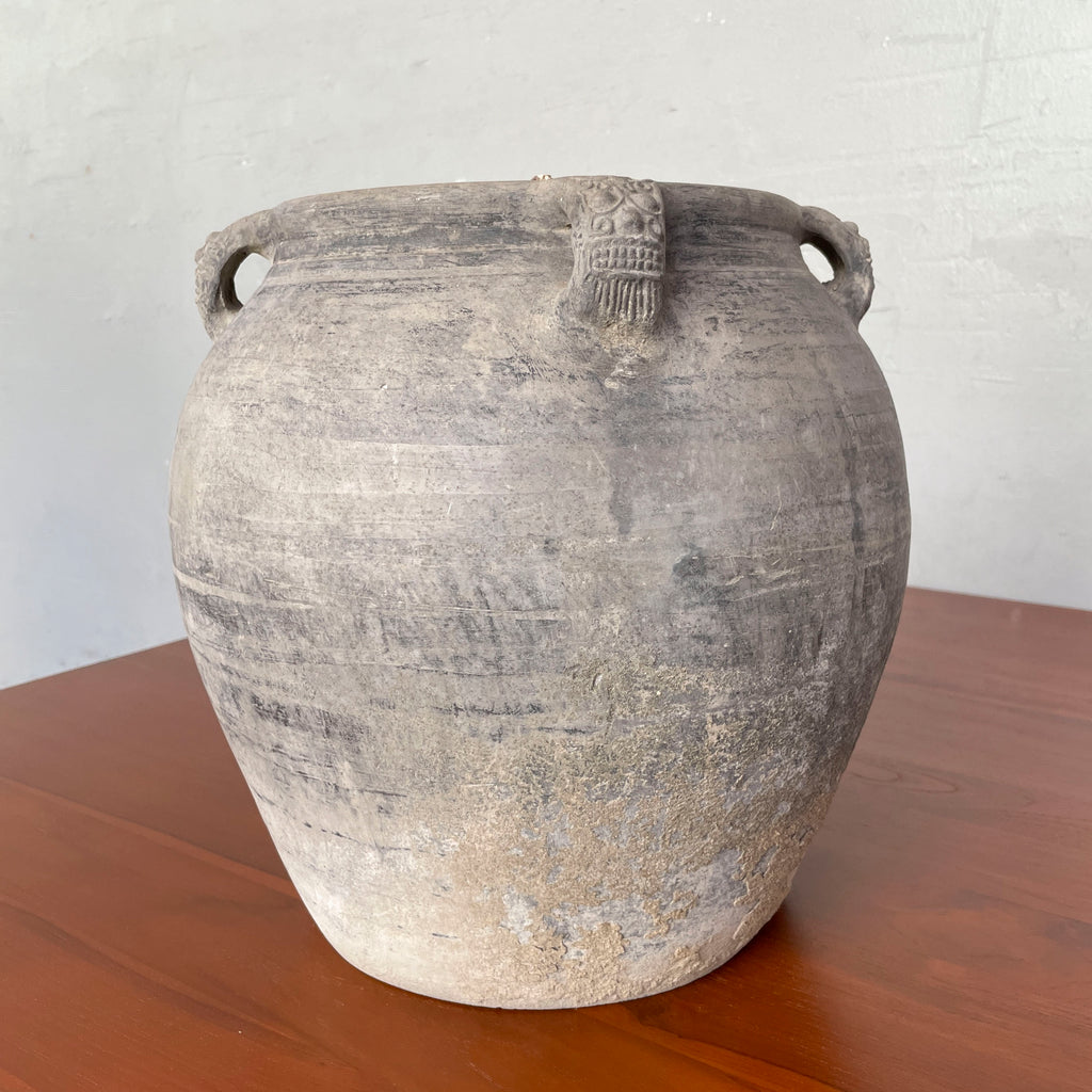 Weathered Grey Ceramic Pot