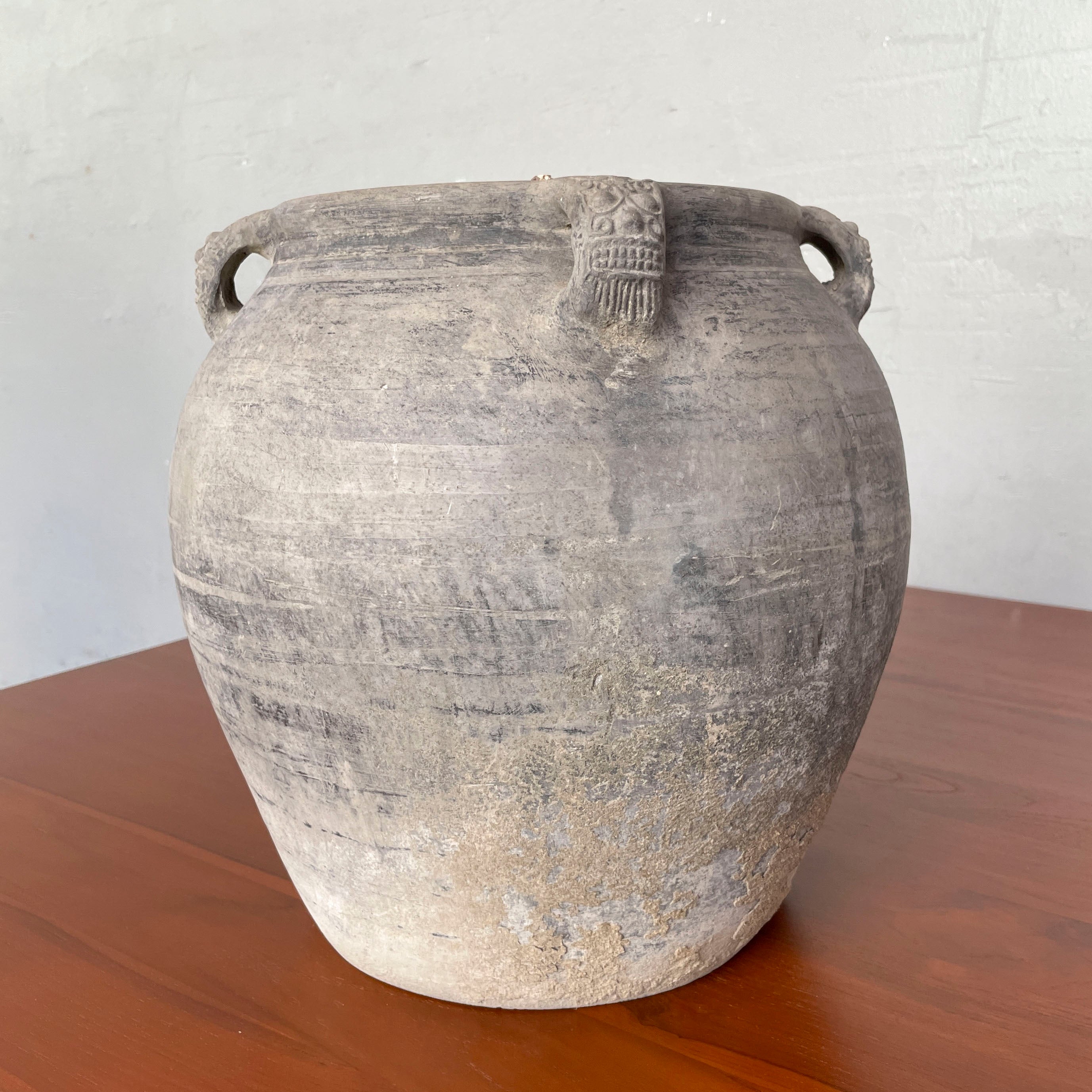 Weathered Grey Ceramic Pot