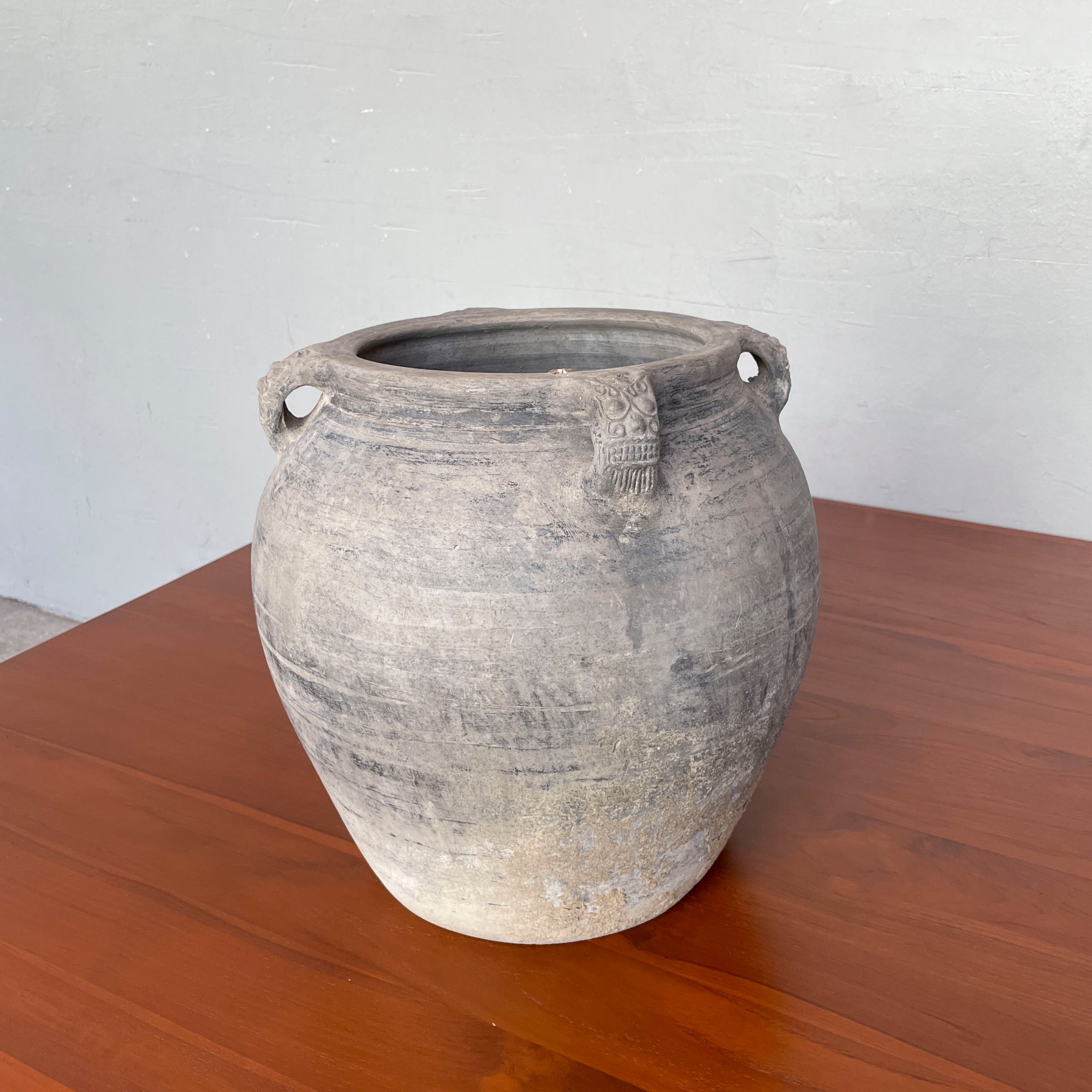 Weathered Grey Ceramic Pot