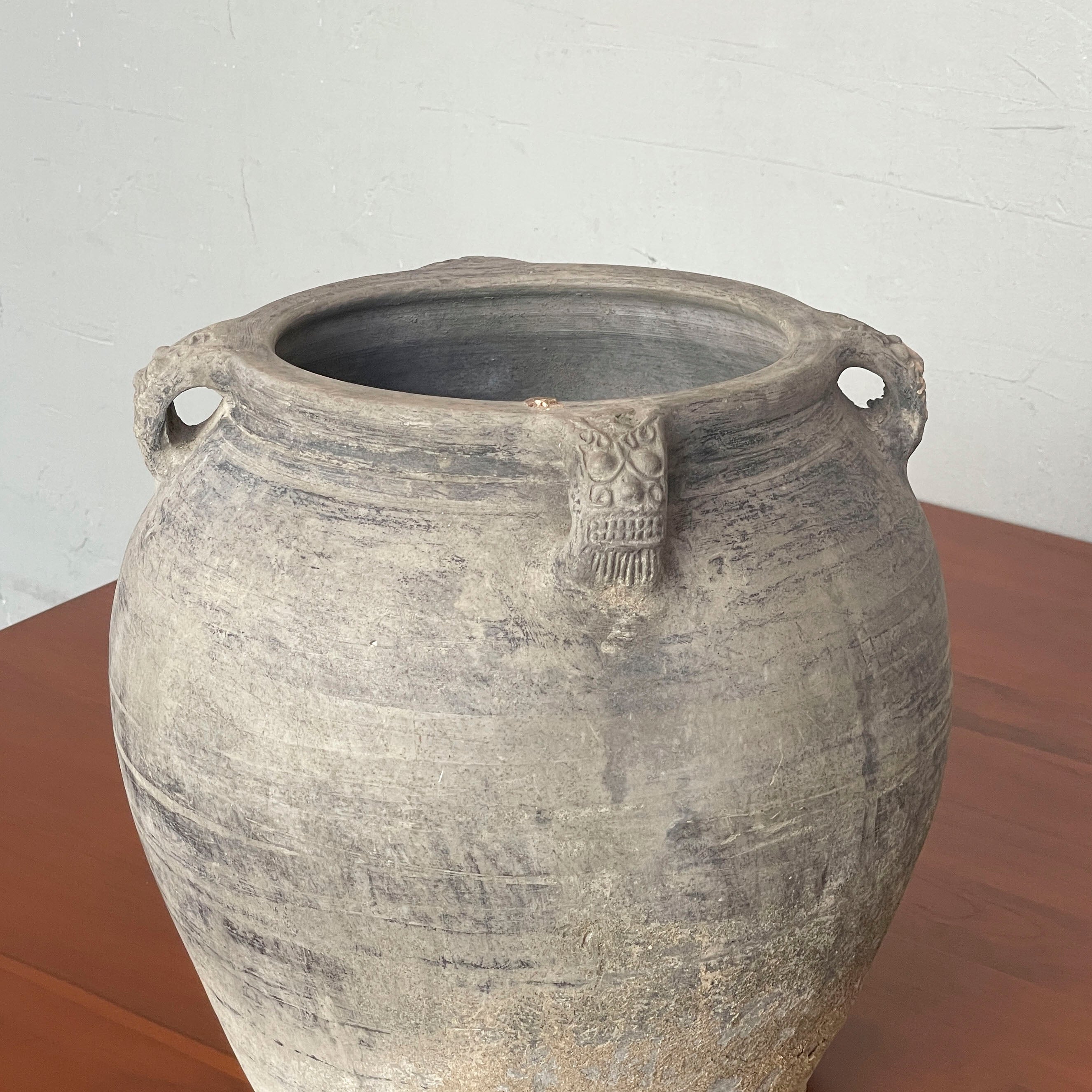Weathered Grey Ceramic Pot