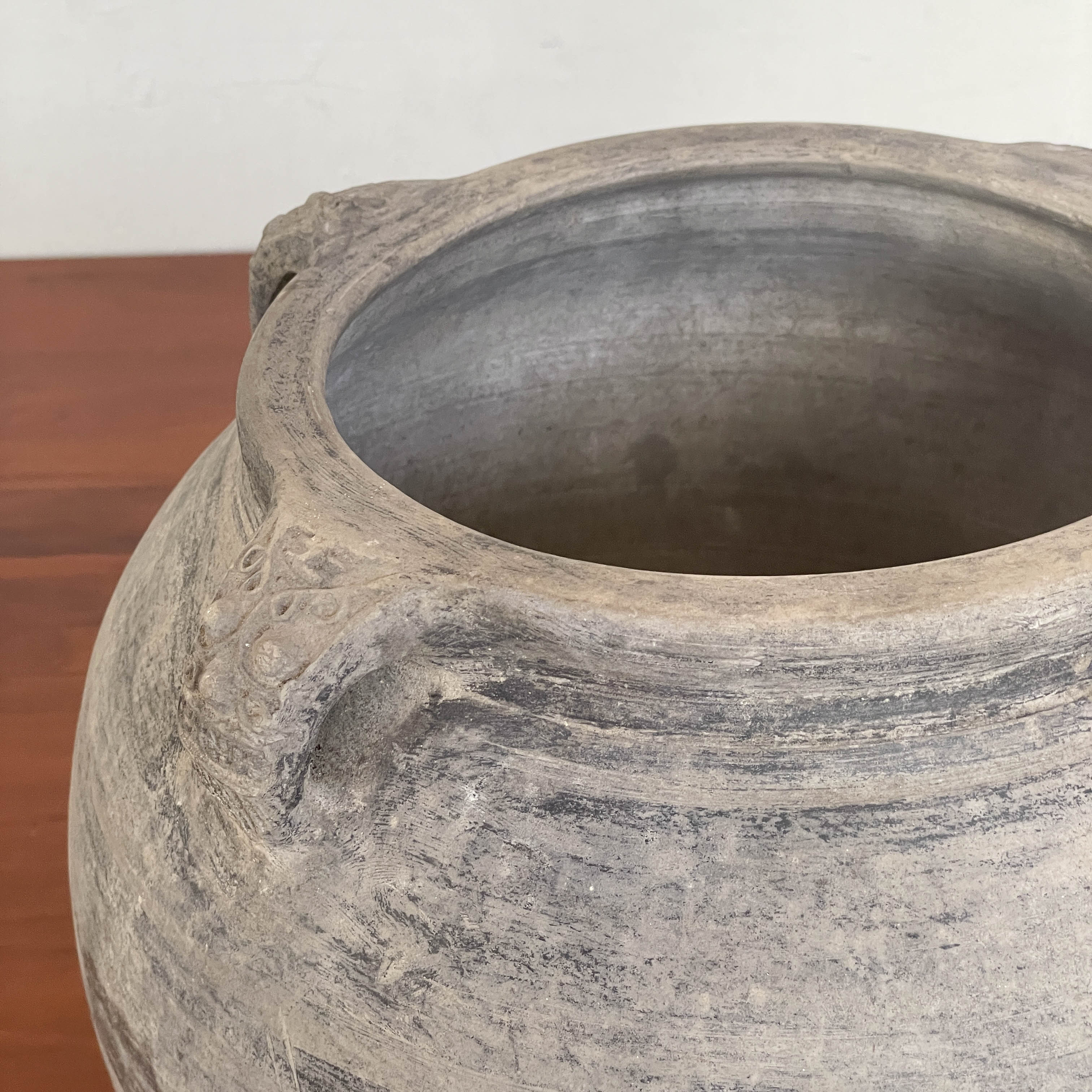 Weathered Grey Ceramic Pot