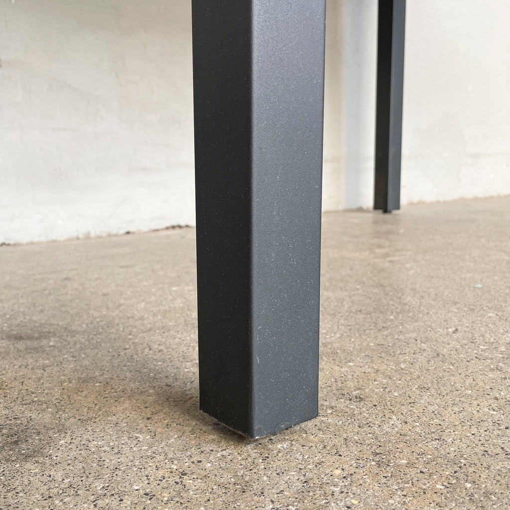Solid Wood Dining Table with Black Metal Legs (140cm)