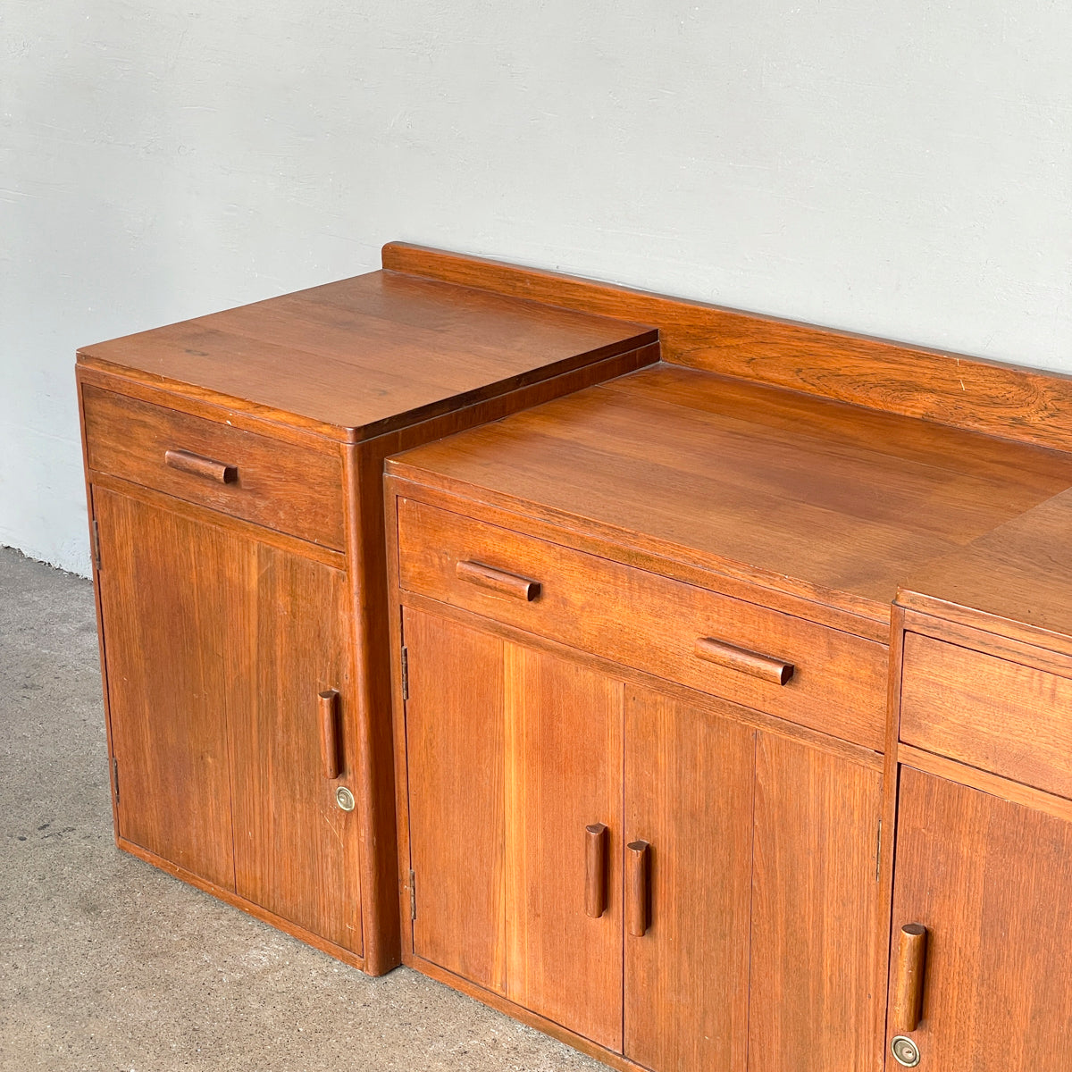 Vintage Teak Stepped Sideboard