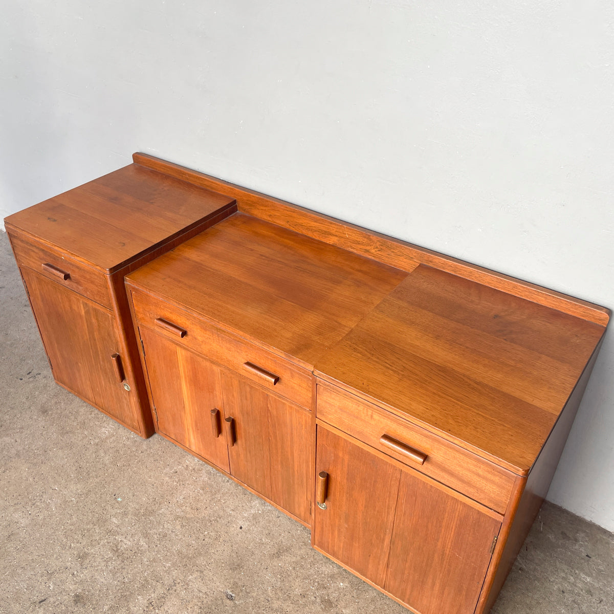Vintage Teak Stepped Sideboard