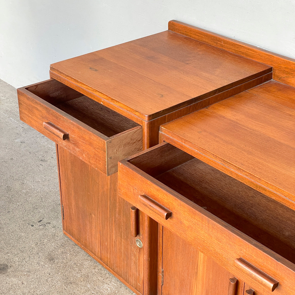 Vintage Teak Stepped Sideboard