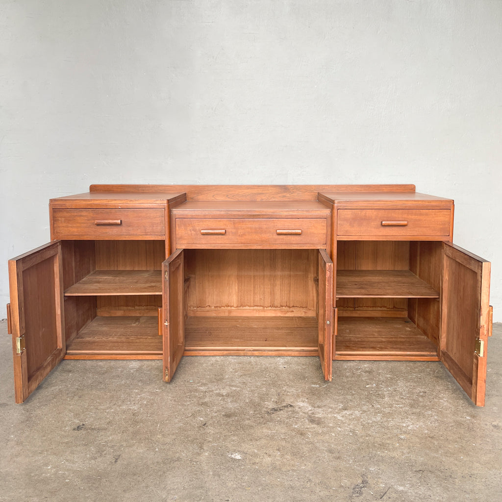 Vintage Teak Stepped Sideboard