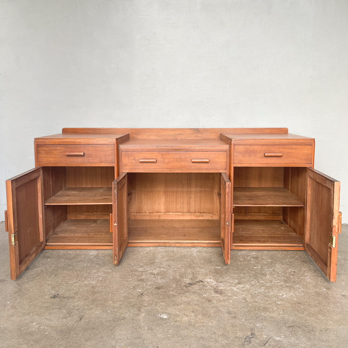 Vintage Teak Stepped Sideboard