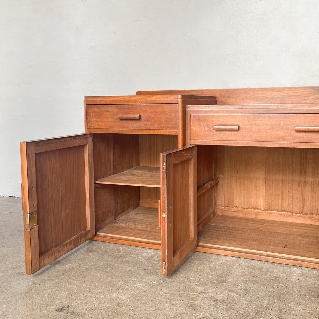 Vintage Teak Stepped Sideboard