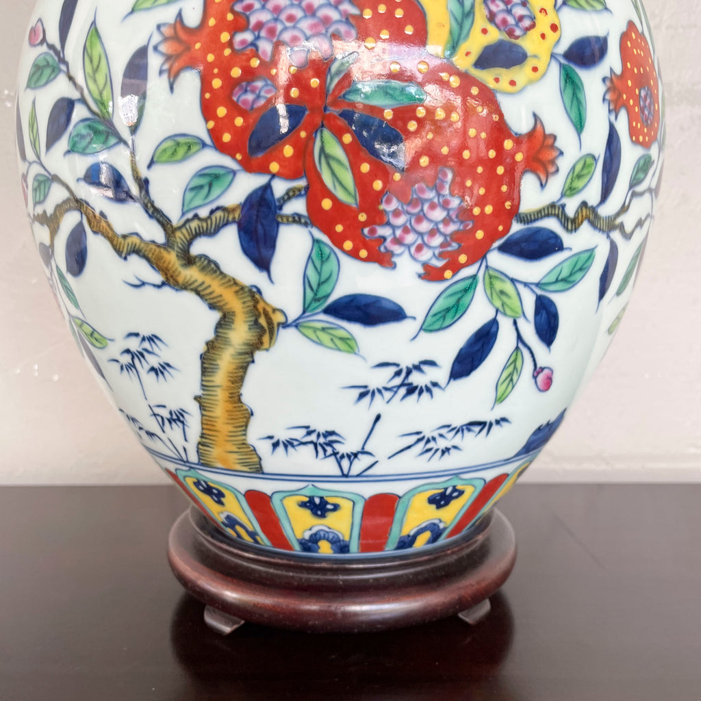 Chinese Porcelain Vase with Pomegranate Motifs