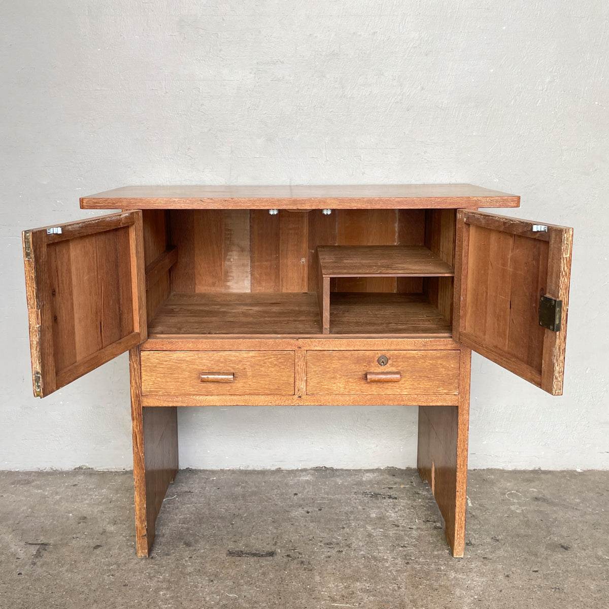 Vintage Burmese Teak Side Cabinet